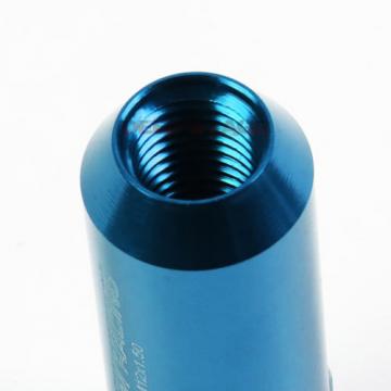 20 PCS M12 X 1.5 ALUMINUM ACORN TUNER LUG NUT/WHEEL LOCK+ADAPTER KEY LIGHT BLUE