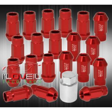 FOR HONDA M12X1.5MM LOCKING LUG NUTS DRIFTING HEAVY DUTY ALUMINUM 20PC SET RED