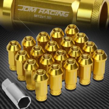 FOR CORVETTE MALIBU IMPALA 20 PCS M12 X 1.5 50MM LUG NUT+ADAPTER KEY GOLD