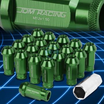 20pcs M12x1.5 Anodized 50mm Tuner Wheel Rim Locking Acorn Lug Nuts+Key Green