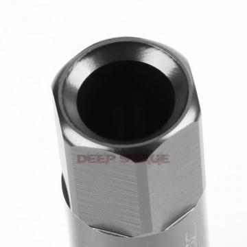 20 PCS M12 X 1.5 ALUMINUM ACORN TUNER LUG NUT/WHEEL LOCK+ADAPTER KEY SILVER