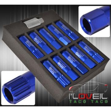 FOR NISSAN 12x1.25MM LOCKING LUG NUTS CAR AUTO 60MM EXTENDED ALUMINUM KIT BLUE
