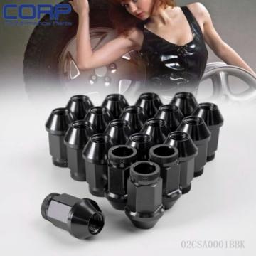 Racing Wheel Lug Nuts Aluminum M12x1.5 Locking For WRX STI 240SX Black