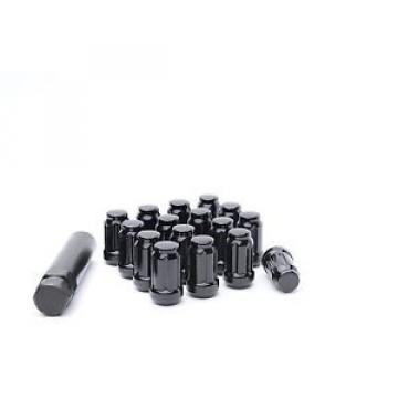 16 Black Tuner Spline Drive Locking Lug Nuts Wheel Lugs Spline Key inc. M12x1.50