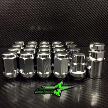 19 CHROME JEEP LUG NUTS + 4 WHEEL LOCKS | 1/2X20 BULGE ACORN 5X4.5 5X114.3 5X5