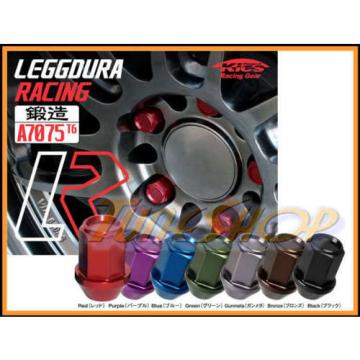 KICS LEGGDURA 35MM WHEELS LOCKS LUG NUTS 12X1.5 1.5 ACORN RIM FORGED RED 20 L