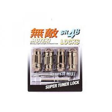 Muteki 32902T Chrome Titanium 12mm x 1.5mm SR48 Open End Locking Lug Nut Set