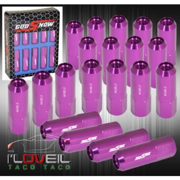 M12 X 1.5&#034; PURPLE EXTENDED LOCKING WHEEL RIMS THREAD PITCH LUG NUTS KIT RACE VIP