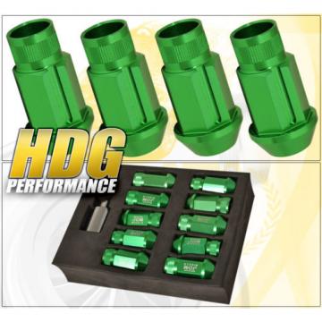 UNIVERSAL 12X1.5MM LOCKING LUG NUTS RACING ALUMINUM TUNER WHEEL 20PC KIT GREEN