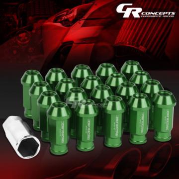 FOR IS250/IS350/GS460 20X RIM ACORN TUNER ALUMINUM WHEEL LUG NUTS+LOCK+KEY GREEN