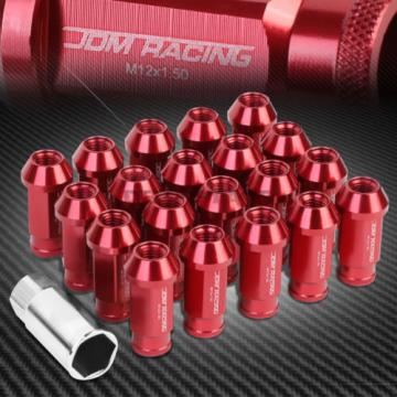 FOR CORVETTE MALIBU IMPALA 20 PCS M12 X 1.5 50MM LUG NUT+ADAPTER KEY RED