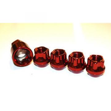 NNR OPEN ENDED SPLINE LUG NUT WHEEL LOCK SET RED 12X1.25 NNR-LN-WLOS12125RD