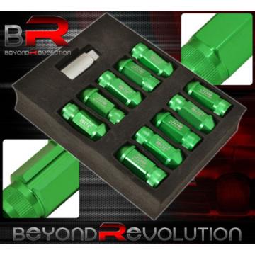 FOR CHEVY 12x1.25 LOCKING LUG NUTS 20 PIECES AUTOX TUNER WHEEL PACKAGE+KEY GREEN