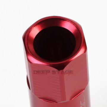 20 PCS M12 X 1.5 ALUMINUM ACORN TUNER LUG NUT/WHEEL LOCK+ADAPTER KEY RED