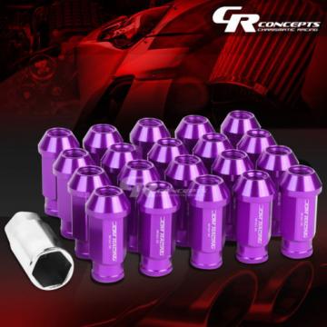 FOR CAMRY/CELICA/COROLLA 20X ACORN TUNER ALUMINUM WHEEL LUG NUTS+LOCK+KEY PURPLE