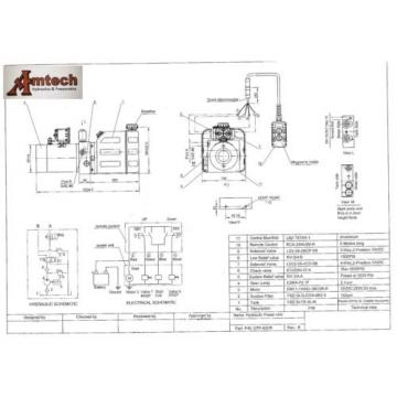 4204 Dump Trailer Hydraulic Power Unit,12V Double Acting,4L Ploy Tank, OEM Pump