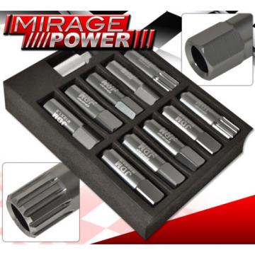 (20 PIECES) UNIVERSAL M12x1.5 ALUMINUM TUNER WHEEL LUG NUTS GRAY + LOCKING KEY