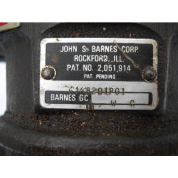 JOHN S BARNES CORP TRIPLE HYDRAULIC 6148201P01 WITH 3/4&#034; ROUND SHAFT Pump