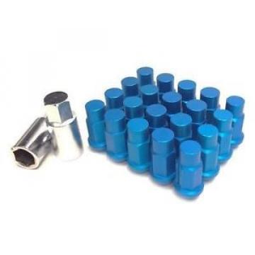 M12 X 1.5mm Aluminum Wheel Lug Nuts 20pcs w/ Lock Lancer EVO Eclipes 3000GT BLUE