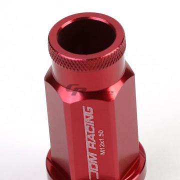 FOR DTS/STS/DEVILLE/CTS 20X RIM ACORN TUNER ALUMINUM WHEEL LUG NUTS+LOCK+KEY RED