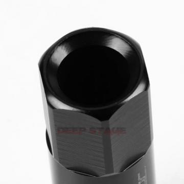 FOR IS260 IS360 GS460 20 PCS M12 X 1.5 ALUMINUM 60MM LUG NUT+ADAPTER KEY BLACK