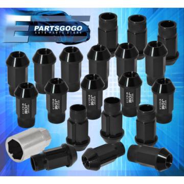 FOR CHEVY 12X1.5MM LOCKING LUG NUTS SPORT RACING HEAVY DUTY ALUMINUM SET BLACK