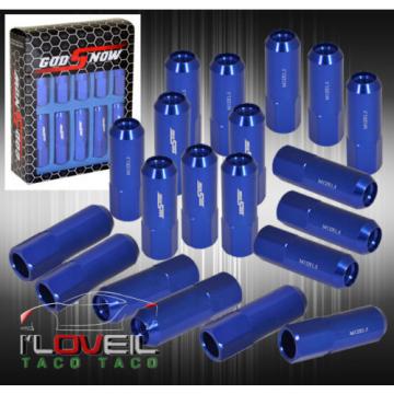 M12 X 1.5MM ALUMINUM DRIFT TRACK DURABILITY WHEEL RIMS LOCK LUG NUTS SET BLUE