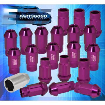 FOR GEO 12X1.5 LOCKING LUG NUTS CAR AUTO OPEN EXTENDED ALUMINUM KIT SET PURPLE