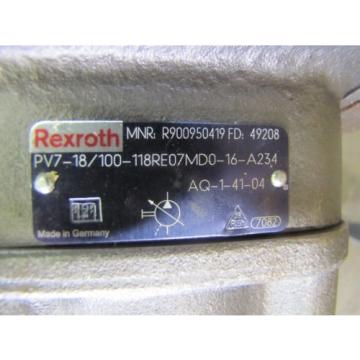 REXROTH PV718/100118RE07MD016A234 R900950419 VARIABLE VANE HYDRAULIC  Pump