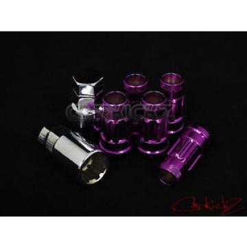 VARRSTOEN VT48 PURPLE 12X1.25MM OPEN ENDED EXTENDED 5 LOCKING LUG NUTS WITH KEY