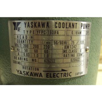 Yaskawa Coolant YFPC18DJFA Pump