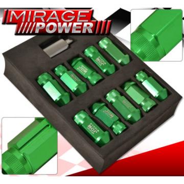 For Saturn 12X1.5 Locking Lug Nuts Track Extended Open 20 Pieces Unit Kit Green