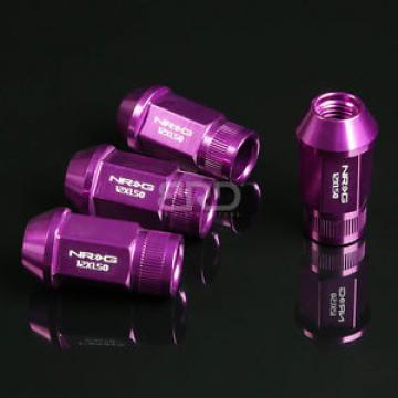 NRG ANODIZED ALUMINUM OPEN END TUNER WHEEL RIM LUG NUTS LOCK M12x1.5 PURPLE 4 PC