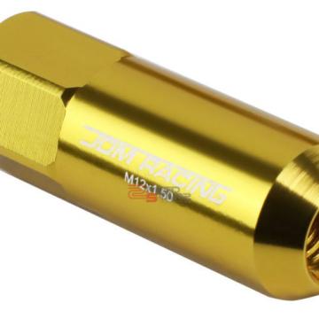 GOLD 60MM ALUMINUM WHEEL RIM LOCK ACORN TUNER LUG NUT+KEY CAMRY/CELICA/YARIS