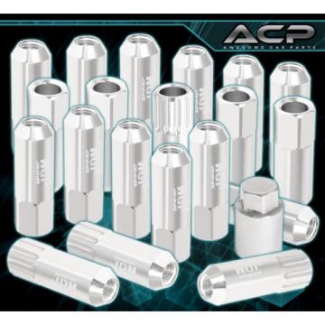 FOR INFINITI 12MMX1.25 LOCKING LUG NUTS TRACK EXTENDED OPEN 20 PIECE UNIT SILVER