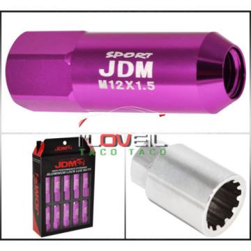 FOR DAIHATSU M12x1.5 LOCKING LUG NUTS SPORT RACE HEAVY DUTY ALUMINUM KIT PURPLE