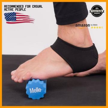 Plantar Fasciitis 2in1 Bundle Mello-Foot Arch Support Wrap &amp; Foam Roller Set L