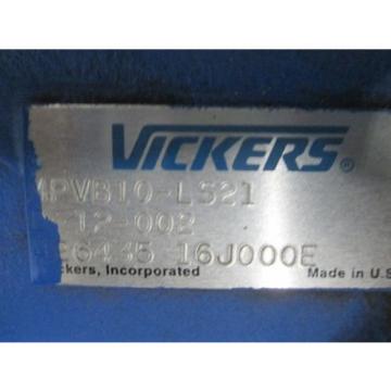 Vickers Hydraulic Vane MPUB10LS21D12002 426435 16J000E Used Pump
