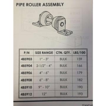 (485904) P2474 2-1/2&#034;- 4&#034; 2 Pipe Roller Supports for Unistrut Channel Qty. 1