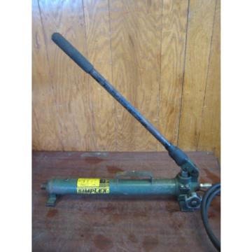SIMPLEX P42 HYDRAULIC HAND With Hose 10,000PSI Free Shipping Used  Pump