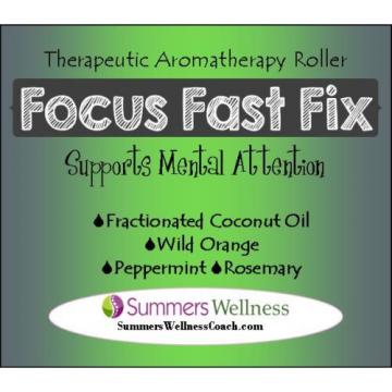 Aromatherapy FOCUS FAST FIX: Supports Mental Attention- Essential Oil Roller