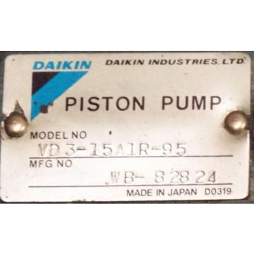 NEW DAIKIN VD315AIR95 PISTON w/M15A1290 INDUCTION MOTOR **MAKE OFFER** Pump