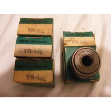 Lot of 4 SMITH BEARING Cam Follower, Yoke Type, Sealed YR-1-X