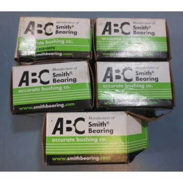 Lot of 5 Accurate Bushing Co Smith Bearing Cam Follower Model CR-5/8-XB New