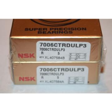 New NSK 7006 CTRDULP3 Super Precision Bearings 7006CTRDULP3
