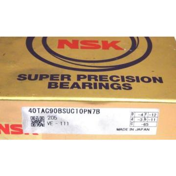 NEW NSK 40TAC90BSUC10PN7B SUPER PRECISION BEARING