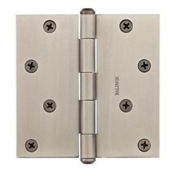 Baldwin BR7028 4&#034; x 4&#034; Solid Brass Square Corner Plain Bearing Mortise Hinge - S