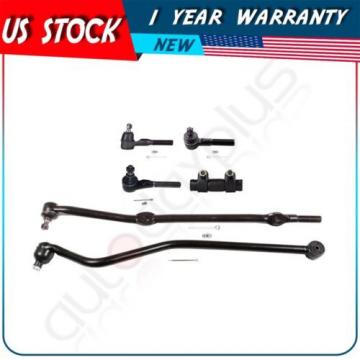 6 Pcs Suspension Steering Tie Rod End Drag Link Kit for 91-01 Jeep Cherokee