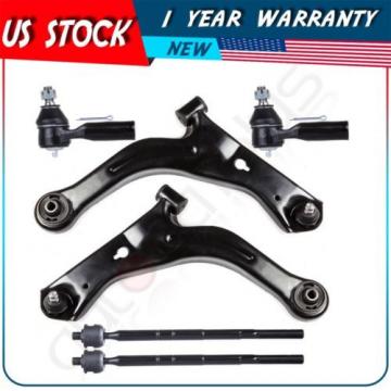 6 Pieces Suspension Control Arm Tie Rod Ends Set for 2001-2004 Ford Escape