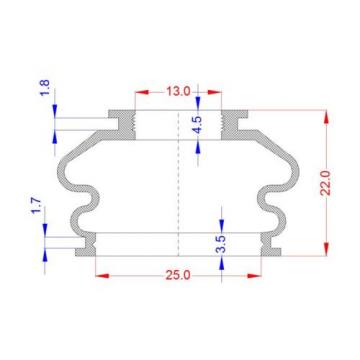 2x Polyboots Polyurethane Stabilizer Link Tie Rod End Dust Boots 13x25x22 mm